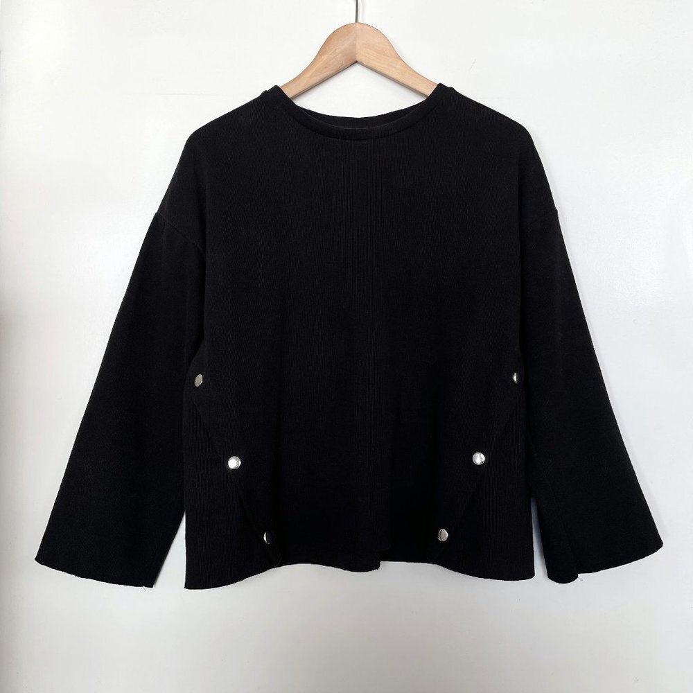 Zara Boxy Ribbed Sweater Shirt
